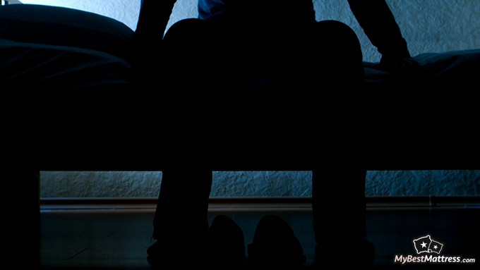 How to get urine out of a mattress: man getting up at night How to get urine out of a mattress: man getting up at night